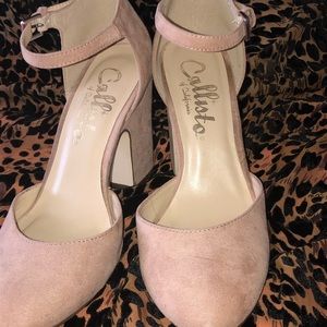 Pink Suede Heels